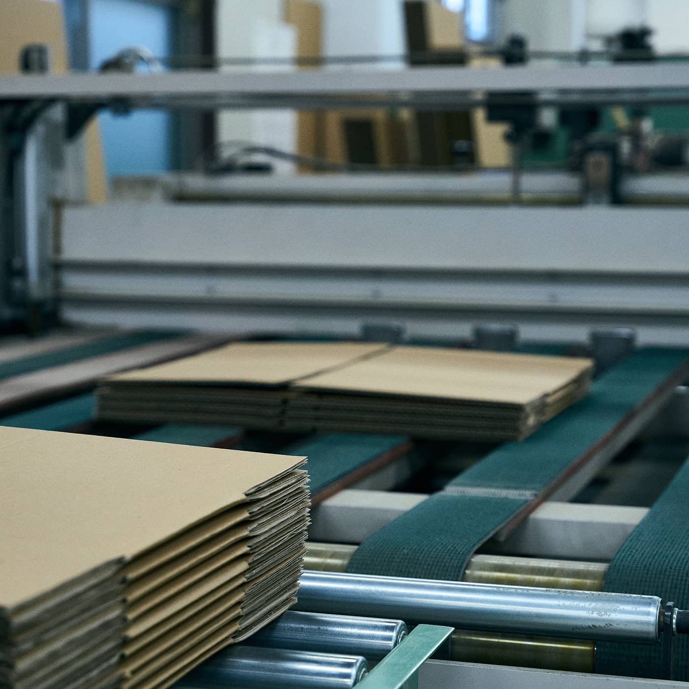 段ボール製造の様子